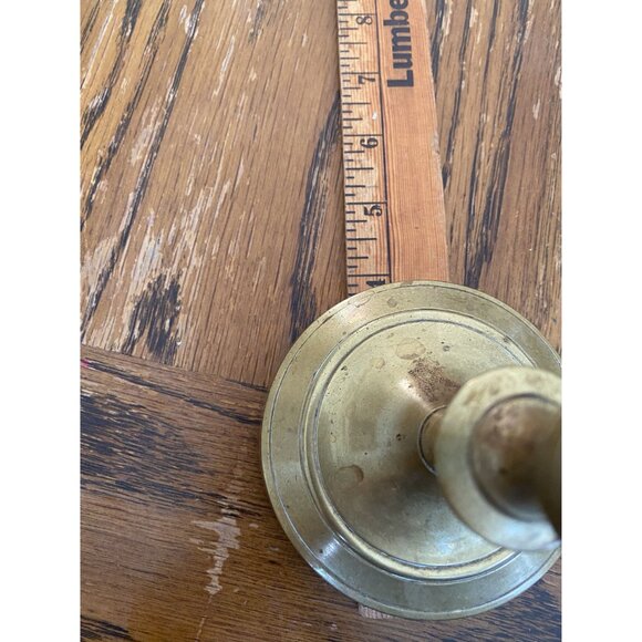 Vintage Brass Candlestick Holder 6" Tall Elegant Design Rustic Patina Home Decor - Picture 4 of 5